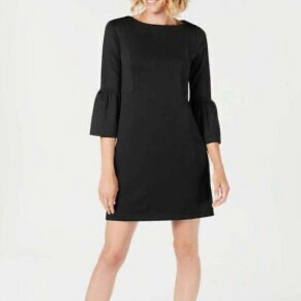 Like-New Black Bell-Sleeve Dress